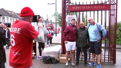 Trevor Brooking joins fans for the last match at Upton Park