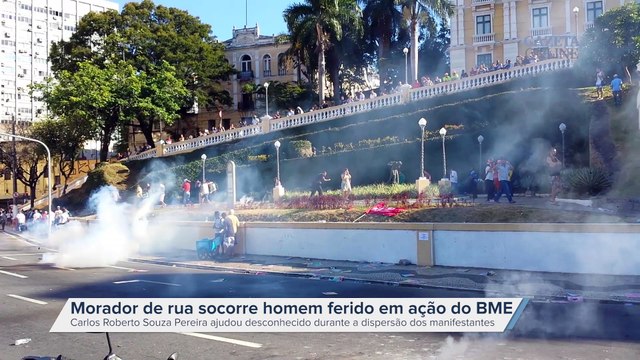 Morador de rua socorre homem ferido durante ação do BME
