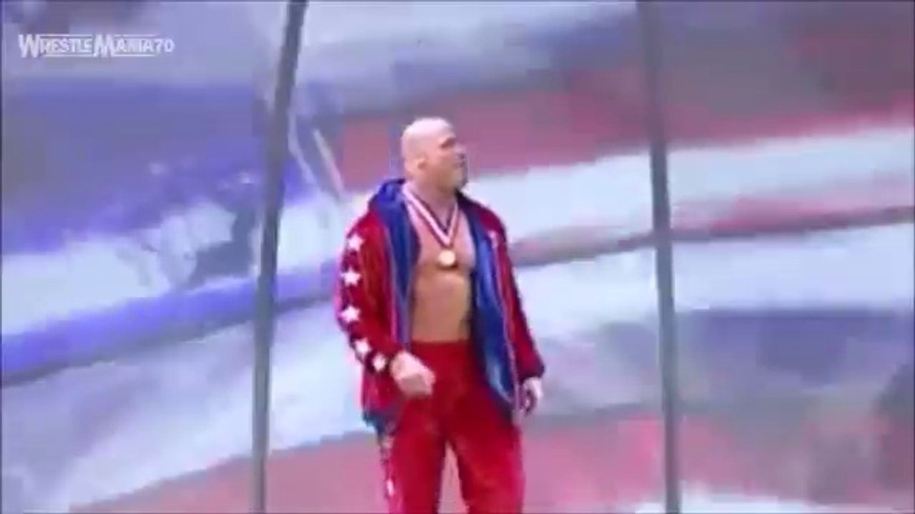 KURT ANGLE RETURNS TO CONFRONT ROMAN REIGNS 2016 - WWE MONDAY NIGHT RAW (CUSTOM)