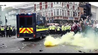 West Ham supporters attacks on a bus Manchester United horrible photos-10/05/2016