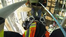 Ironworking at Jaques-Cartier Bridge Montreal