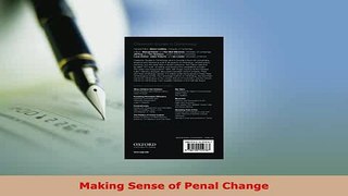 Download  Making Sense of Penal Change  Read Online