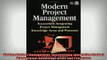READ book  Modern Project Management Successfully Integrating Project Management Knowledge Areas and Free Online