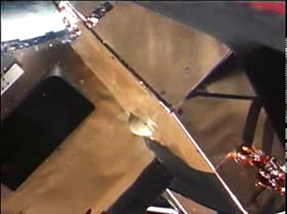 View of Apollo 11 Lunar Module undocking from the Command Module