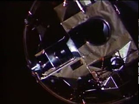 View of Apollo 11 Lunar Module, a scene from transposition and docking