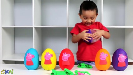 Peppa Pig Royal Family PlayDoh Surprise Eggs Toys Opening Ckn Toys.flv