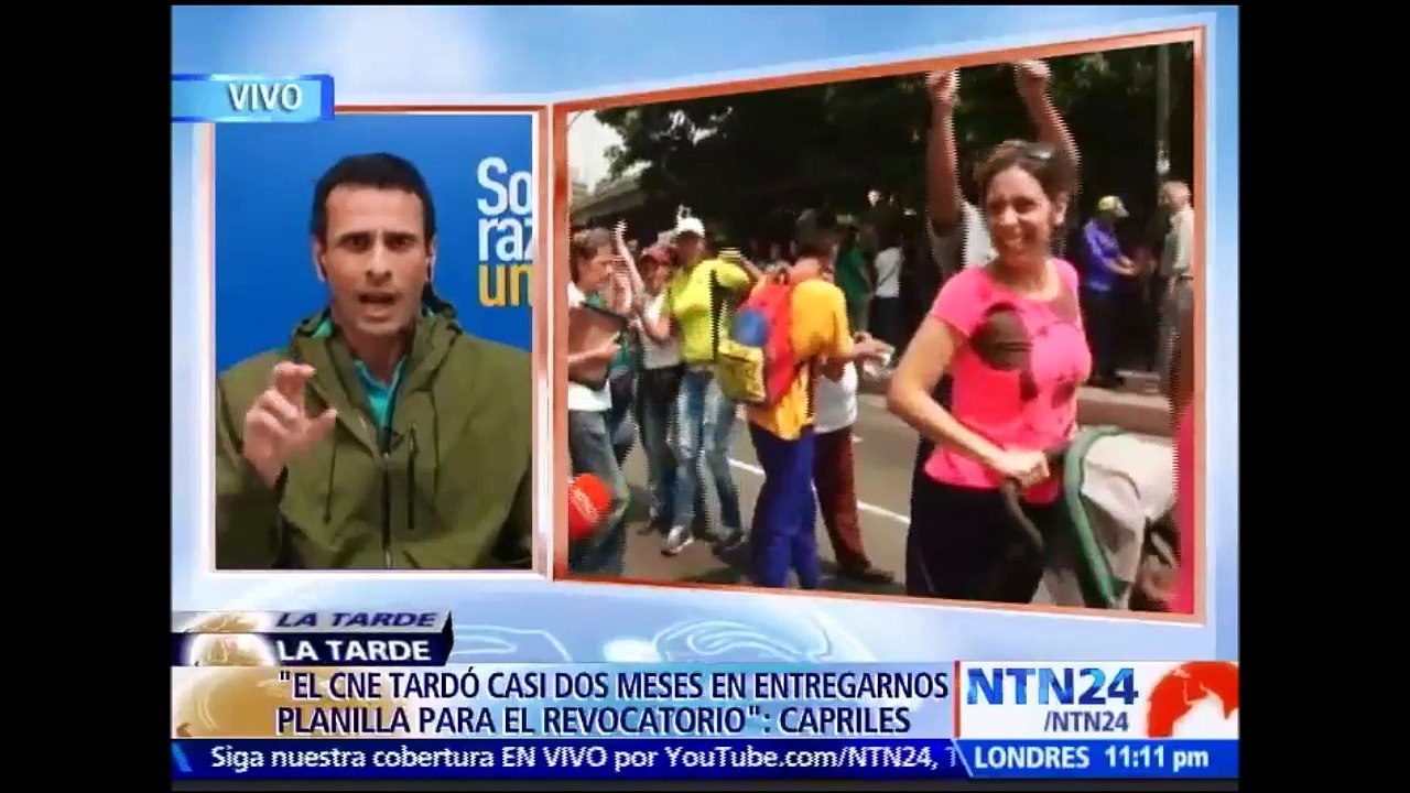 "Se mantiene la convocatoria para mañana": Capriles a NTN24 sobre protesta para pedir "respeto" al reglamento vigente de