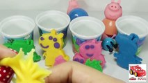 Peppa Pig NEW Play Doh Surprise Eggs Peppas Family Toys! Play Dough Peppa Pig Español Mak