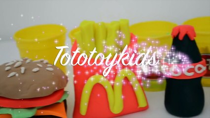 Pig George da Familia Peppa e Massinha de Modelar Play Doh fazendo Mc`Donalds!!! Em Portugues