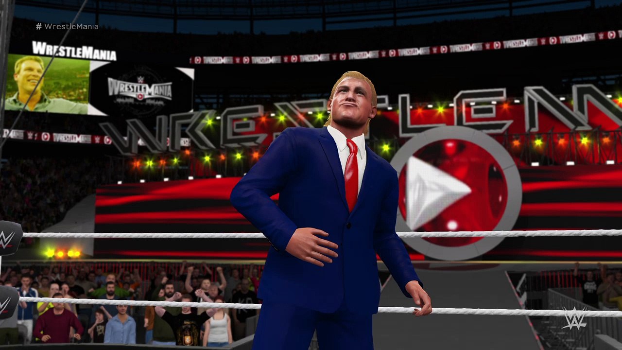 WWE 2K16 Donald Trump Vs Bill Clinton w Hillary Clinton Fight For American Freedom