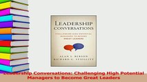 Read  Leadership Conversations Challenging High Potential Managers to Become Great Leaders Ebook Free