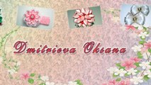 DIY.Kanzashi flower tutorial. flowers from ribbon