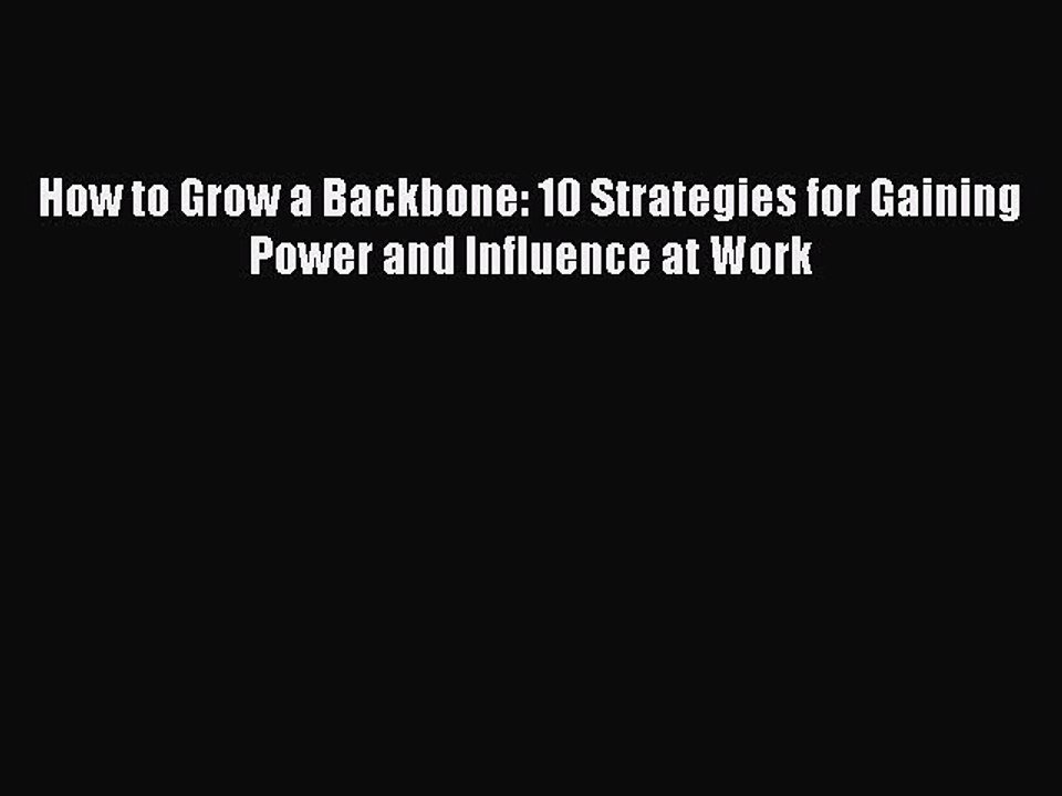 Grow A Backbone _ Build Your Backbone – PMVG