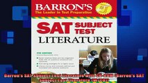 FREE EBOOK ONLINE  Barrons SAT Subject Test Literature with CDROM Barrons SAT Subject Test Literature Full Free