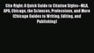 Download Cite Right: A Quick Guide to Citation Styles--MLA APA Chicago the Sciences Professions