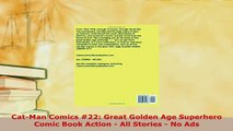 Download  CatMan Comics 22 Great Golden Age Superhero Comic Book Action  All Stories  No Ads Download Online