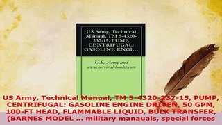 PDF  US Army Technical Manual TM 5432023715 PUMP CENTRIFUGAL GASOLINE ENGINE DRIVEN 50 GPM PDF Online