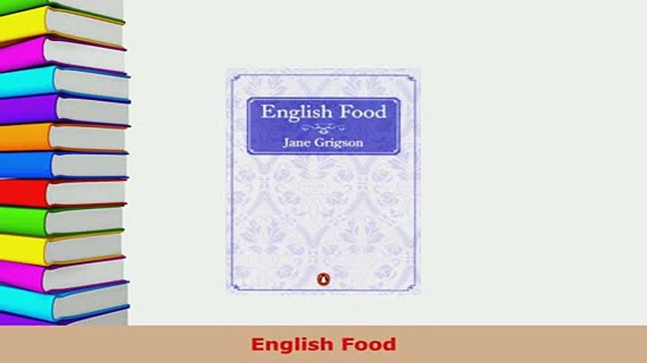 PDF  English Food PDF Online