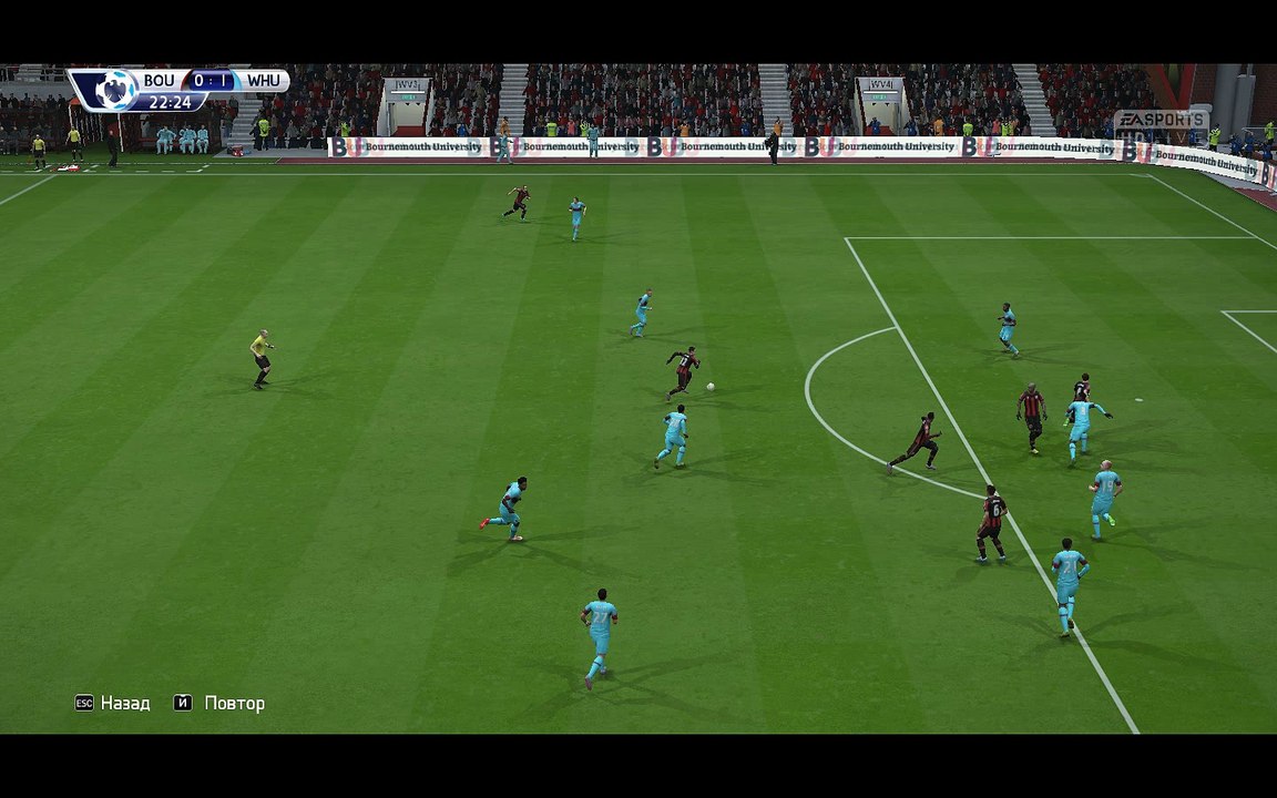 BPL 13 Тур. Борнмут - Вест Хэм. 1:1. Iturbe, 23'