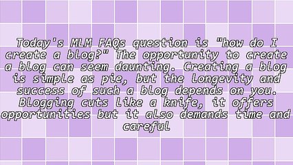 Five Minute Answers to MLM FAQS