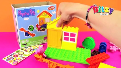 PEPPA PIG Garden House Construction Block Bloxx Play Set unboxing & toy review by Ditzy