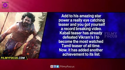 Rajinikanth’s Kabali Teaser Trounces SS Rajamouli’s Baahubali!- Filmyfocus.com