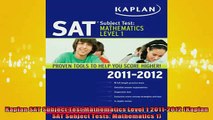 READ book  Kaplan SAT Subject Test Mathematics Level 1 20112012 Kaplan SAT Subject Tests Full Ebook Online Free