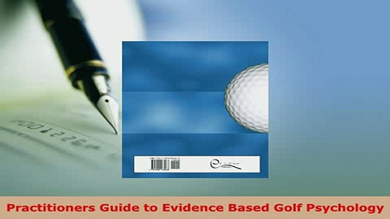 PDF  Practitioners Guide to Evidence Based Golf Psychology Free Books