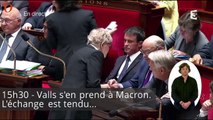 Embrouille entre Valls et Macron en direct à l'Assemblée nationale