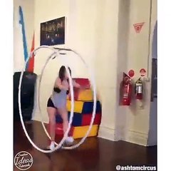 Performing stunt in wheel amazing: