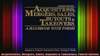READ book  Acquisitions Mergers Sales Buyouts  Takeovers Fourth Edition Free Online