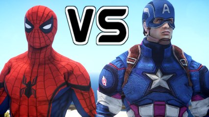 Spiderman vs Captain America - Epic Superheroes Battle