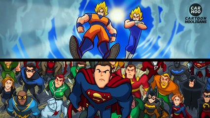 Dragon Ball Z vs DC Superheroes - What If Battle - DBZ Parody