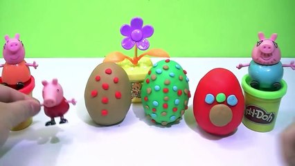 Play Doh BUBBLE GUPPIES SURPRISE EGGS Peppa Pig Disney Frozen HelloKitty Kinder PlayDough