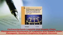 PDF  Fachworterbuch Logistik Und Supply Chain ManagementDictionary of Logistics and Supply  EBook