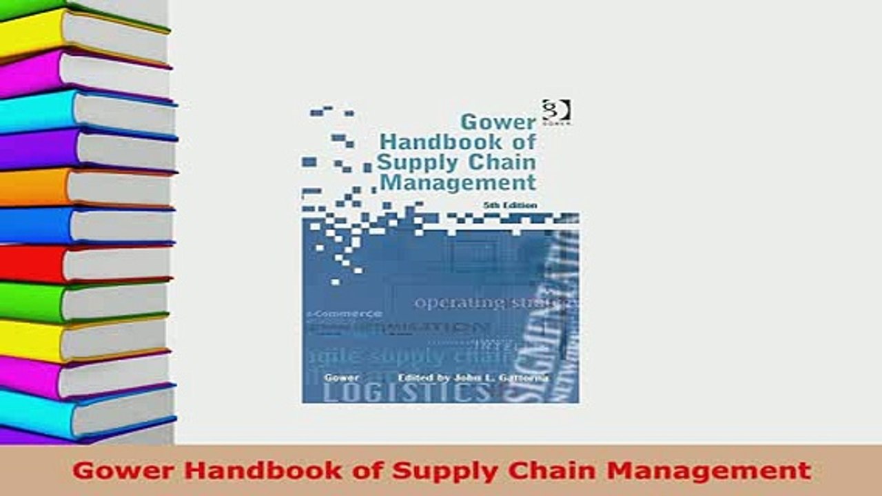 Download  Gower Handbook of Supply Chain Management Free Books