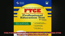 READ book  FTCE Professional Education wCD 4th Ed 4th Edition FTCE Teacher Certification Test Full EBook
