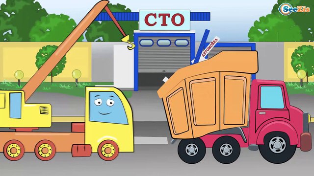 Bajki dla dzieci po polsku. Żuraw. Ciężarówka. Koparka dla dzieci. Maszyny budowlana. Plac Zabaw