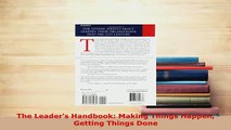 PDF  The Leaders Handbook Making Things Happen Getting Things Done Download Full Ebook