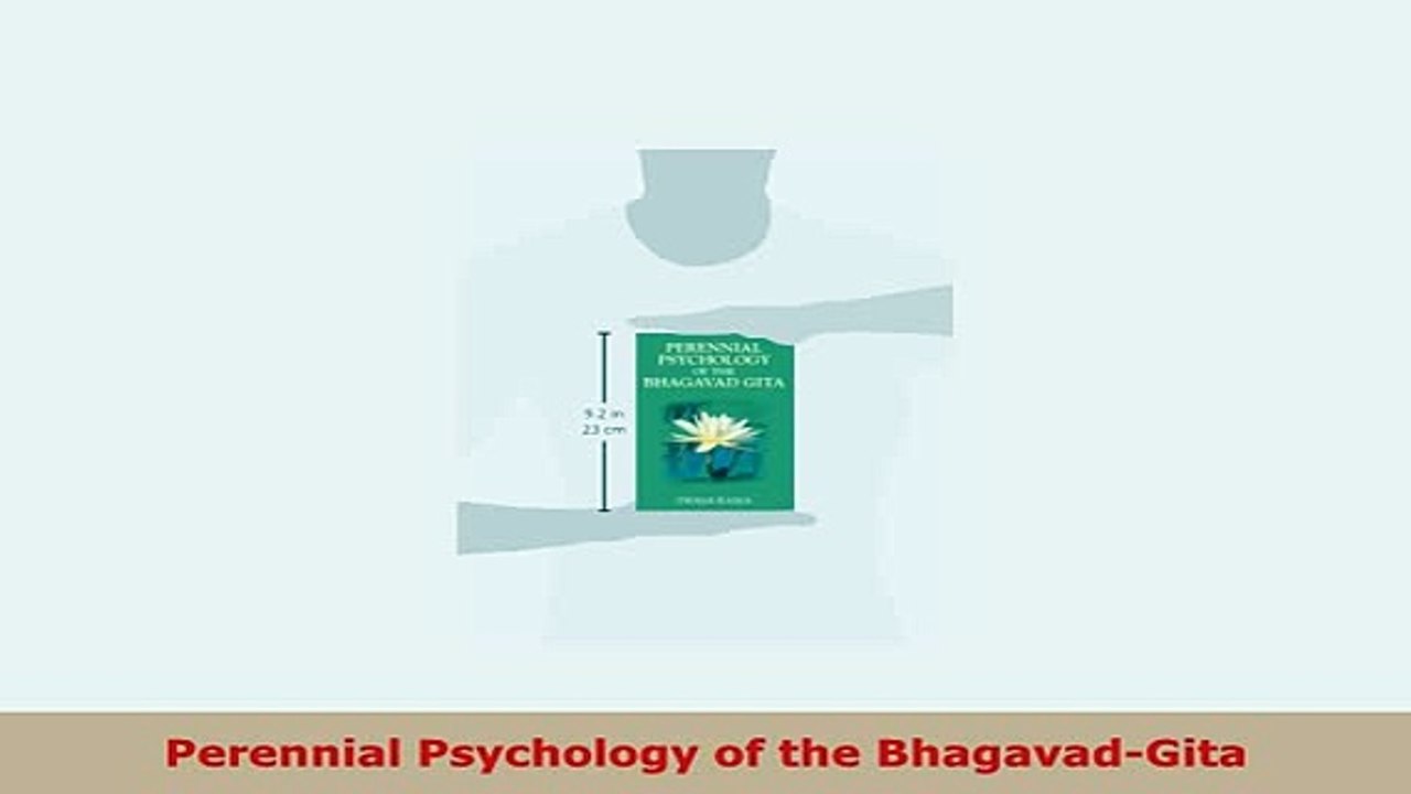 PDF  Perennial Psychology of the BhagavadGita PDF Full Ebook