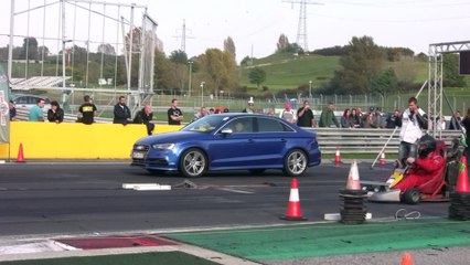 Audi S3 Vs Gokart With Kawasaki Engine