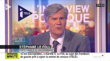 Stéphane Le Foll sort de ses gonds