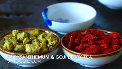 How to Make Chrysanthemum Goji Tea in Glass Teapot: Teasenz