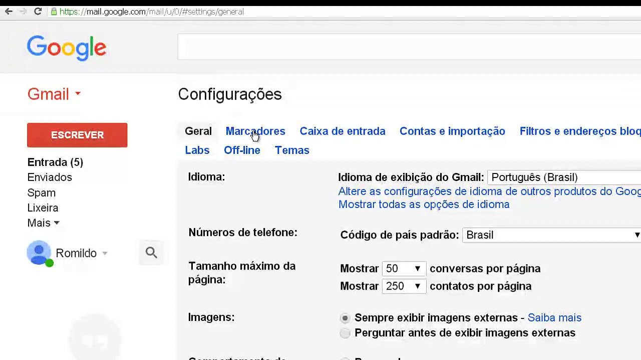 Como criar pastas no Gmail