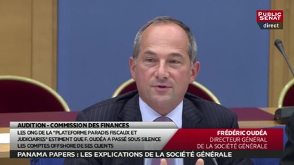 Panama Papers : Frédéric Oudéa "embarrassé" par les questions d'Éric Bocquet