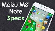 Meizu M3 Note Smartphone Launched Price, Specifications and More