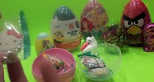 Disney Princess, Angry Birds, Hello Kitty, Minions, and Doc McStuffins Unboxing Suprise Eggs