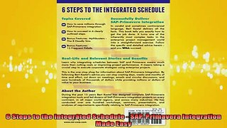 FREE EBOOK ONLINE  6 Steps to the Integrated Schedule  SAPPrimavera Integration Made Easy Full Free