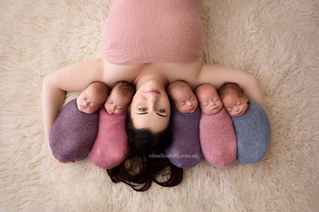 An Australian woman who gave birth to quintuplets incredible fact!!