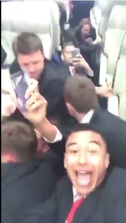Manchester United players as their team bus was attacked by West Ham fans